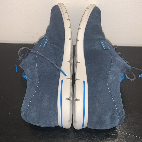 Clarks Men's Denner Motion Suede Oxford Shoes - Navy and Taupe.  Size 8. - Picture 6 of 10